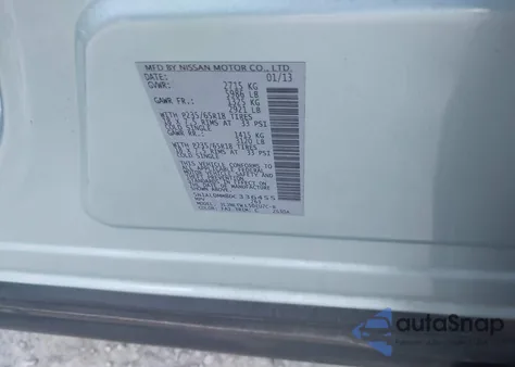 2013 Infiniti Jx35 из США, поврежденный, VIN 5N1AL0MM8DC336455